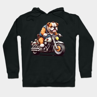 Bulldog Motorcycle Lover Design Hoodie